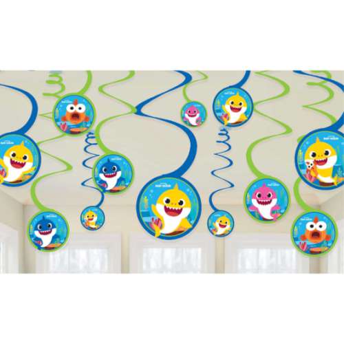 Baby Shark Hanging Swirl Decorations
